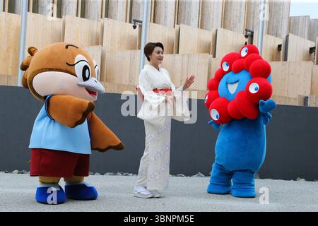 EXPO 2025 JAPAN DAY -JPN- 03 juillet 2025, à l'Expo Osaka-Kansai, une cérémonie de la Japan Day a eu lieu à l'EXPO Hall Shine Hut. Un spectacle scénique a été présenté, soulignant l'attrait du Japon lors de l'événement. Osaka Japon Copyright : xKazukixOISHIx Banque D'Images