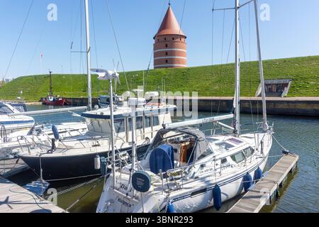 Bateaux en Port de plaisance (Klaipėdos pilies uostas), Pilies gative, Port de Klaipėda, Klaipėda, Comté de Klaipėda, République de Lituanie Banque D'Images