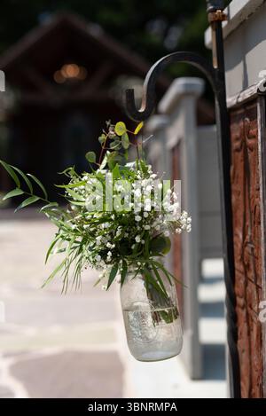 Mariée verdure pour l'allée de cérémonie Banque D'Images