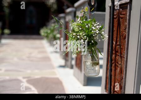 Mariée verdure pour l'allée de cérémonie Banque D'Images