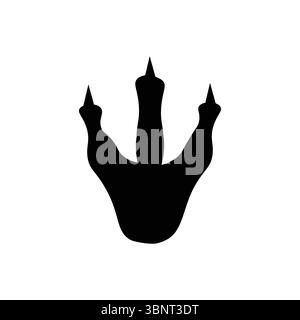 Icône d'empreinte de dinosaure audacieuse, parfaite pour les thèmes préhistoriques, l'aventure ou les conceptions d'histoire ancienne. Illustration de Vecteur