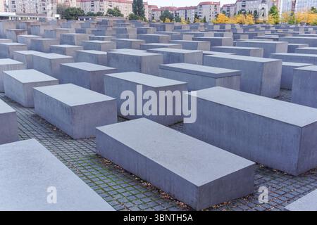 Mémorial aux Juifs assassinés d'Europe, Mémorial de l'Holocauste à Berlin, Allemagne Banque D'Images
