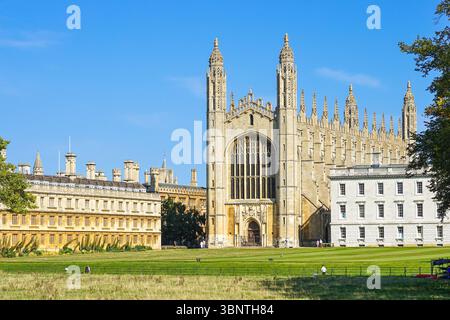 King's College Chapel à l'Université de Cambridge, vue de dos, Cambridge Cambridgeshire Angleterre Royaume-Uni Royaume-Uni Banque D'Images