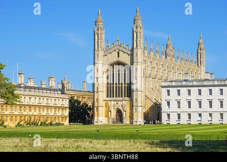 King's College Chapel à l'Université de Cambridge, vue de dos, Cambridge Cambridgeshire Angleterre Royaume-Uni Royaume-Uni Banque D'Images