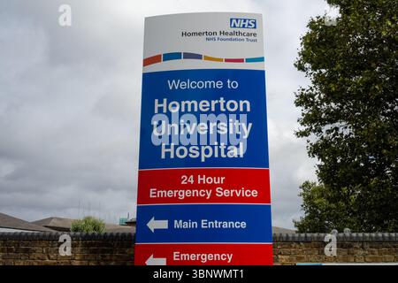 Hôpital universitaire Homerton à Hackney, Londres Angleterre Royaume-Uni Banque D'Images