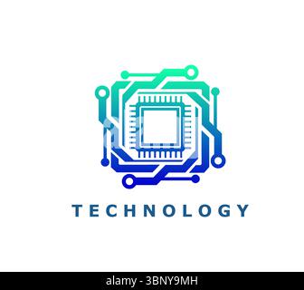 Icône de puce d'ordinateur de technologie ai APP ou bouton chatbot d'intelligence artificielle, signe vectoriel. Icône de technologie numérique du chipset informatique pour la technologie Internet numérique, l'application ai et le bot assistant Illustration de Vecteur