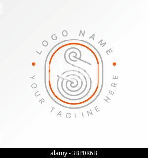 Conception de logo concept graphique créatif premium vecteur image stock top vendre lettre S font Line motif motif dessin esthétique ornement décoratif marque décorative Illustration de Vecteur