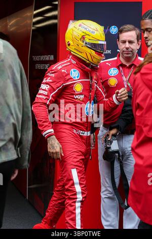 Silverstone, Royaume-Uni. 5 juillet 2025. Lewis Hamilton 44 (GBR), Scuderia Ferrari SF-25 après les essais libres 3 lors du GRAND PRIX DE FORMULE 1 QATAR AIRWAYS BRITISH 2025 au circuit de Silverstone, Silverstone, Angleterre, Royaume-Uni le 5 juillet 2025 crédit : Eleanor Hoad/Every second Media crédit : Every second Media/Alamy Live News Banque D'Images
