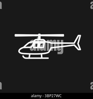 Icône hélicoptère et Chopper pour l'aviation, le sauvetage d'urgence et le transport militaire Illustration de Vecteur