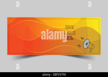Abstrait jaune de modèle de couverture facebook illustration vectorielle eps10 Illustration de Vecteur