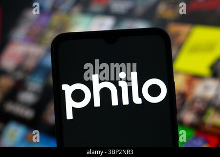 Canada. 5 juillet 2025. Dans cette illustration photo, le logo Philo est affiché sur l'écran d'un smartphone. (Crédit image : © Thomas Fuller/SOPA images via ZUMA Press Wire) USAGE ÉDITORIAL SEULEMENT ! Non destiné à UN USAGE commercial ! Banque D'Images