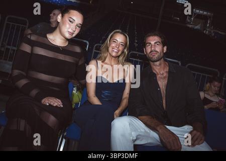 Katharina Damm, Marina Hoermanseder et Alejandro Aguera au défilé de mode Kilian Kerner pendant la semaine de la mode de Berlin 2025 le 2 juillet 2025 Banque D'Images