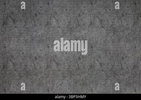 La texture tachetée grise plate présente un motif quadrillé fibreux avec des taches et des taches plus foncées Banque D'Images