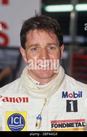 Martin John Brundle en 1988 au Grand Prix de F1 de Belgique 1988 ancien pilote de formule 1. Et commentateur pour ITV Sport de 1997 à 2008, t Banque D'Images