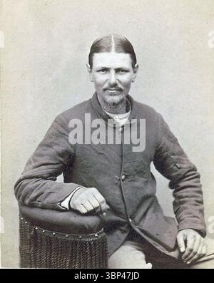 Une photographie portrait de Thomas P. 'Boston' Corbett, un soldat et meunier anglais de l'Union américaine qui a tué John Wilkes Booth, l'assassin du président Abraham Lincoln le 26 avril 1865. c. 1865 Banque D'Images