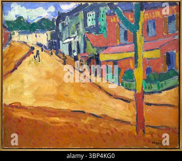 Une Rue de Marly-le-Roi, Rue à Marly le Roi, Maurice de Vlaminck (1876-1958) Banque D'Images