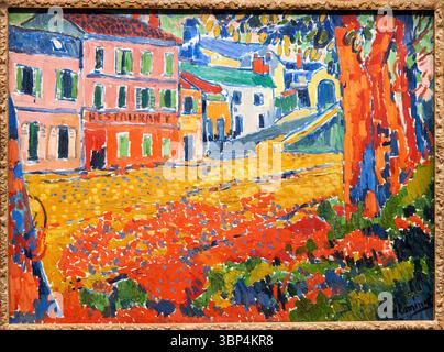 Maurice de Vlaminck (Paris 1876 - Rueil-la-Gadelière 1958), Restaurant de la machine à Bougival, 1905, Musée d'Orsay, Paris, France Banque D'Images
