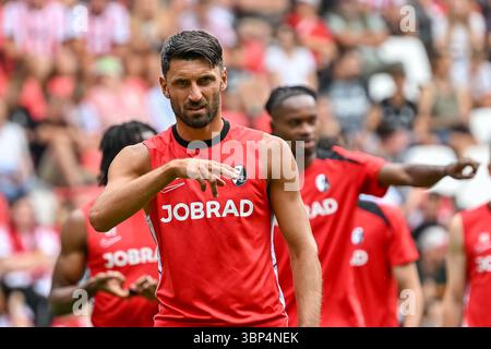 Vincenzo Grifo (SC Freiburg, #32) mit Emotion GER, SC Freiburg, Fussball, Bundesliga, Trainingsauftakt, saison 2025/2026, 06.07.2025 Foto : Eibner-Pressefoto/Thomas Hess Banque D'Images