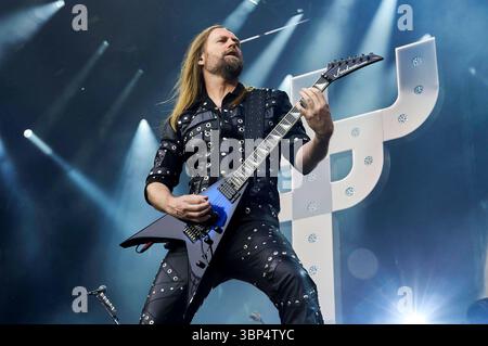 Andy Sneap von Judas Priest live beim Scorpions & Friends Coming Home -Jubiläumskonzert in der Heinz von Heiden Arena. Hanovre, 05.07.2025 *** Andy Sneap de Judas Priest en live au concert anniversaire des Scorpions Friends Coming Home au Heinz von Heiden Arena Hanovre, 05 07 2025 Foto :Xu.xStammx/xFuturexImagex judas 5762 Banque D'Images
