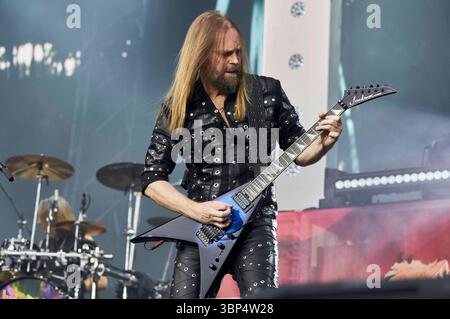 Andy Sneap von Judas Priest live beim Scorpions & Friends Coming Home -Jubiläumskonzert in der Heinz von Heiden Arena. Hanovre, 05.07.2025 *** Andy Sneap de Judas Priest en live au concert anniversaire des Scorpions Friends Coming Home au Heinz von Heiden Arena Hanovre, 05 07 2025 Foto :Xu.xStammx/xFuturexImagex judas 5772 Banque D'Images