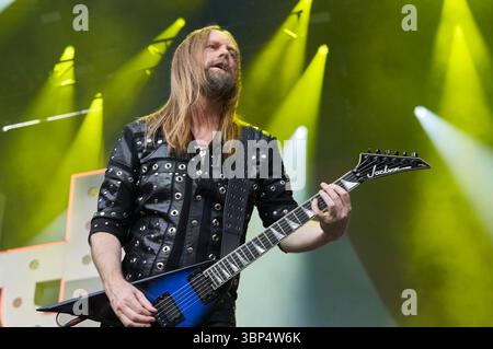 Andy Sneap von Judas Priest live beim 'Scorpions & Friends Coming Home'-Jubiläumskonzert in der Heinz von Heiden Arena. Hanovre, 05.07.2025 Banque D'Images