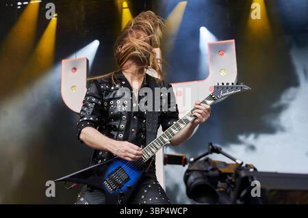 Andy Sneap von Judas Priest live beim Scorpions & Friends Coming Home -Jubiläumskonzert in der Heinz von Heiden Arena. Hanovre, 05.07.2025 *** Andy Sneap de Judas Priest en live au concert anniversaire des Scorpions Friends Coming Home au Heinz von Heiden Arena Hanovre, 05 07 2025 Foto :Xu.xStammx/xFuturexImagex judas 5785 Banque D'Images