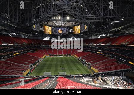 5 juillet 2025 ; Atlanta, Géorgie, États-Unis : vue générale du stade Mercedes-Benz avant les quarts de finale de la Coupe du monde des clubs FIFA 2025, au stade Mercedes-Benz Banque D'Images