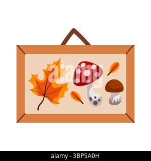 Ensemble d'illustrations vectorielles d'articles intérieurs. Mobilier plat de dessin animé avec fauteuil, lampe, table de chevet, plantes d'intérieur. Design tendance pour la maison int Illustration de Vecteur