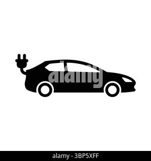 Conception d'icône de véhicule électrique station de charge industrie automobile énergie de transport d'énergie automobile Illustration de Vecteur