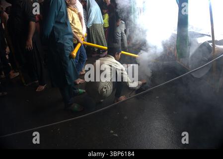 Rajkot, Gujarat, Inde. 06 juillet 2025. Festival Muharram Tazia Parade 2025. Crédit : Nasirkhan Davi/Alamy Live News Banque D'Images