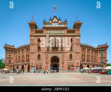 Plaza de Toros de Las Ventas, le plus grand anneau de tauromachie d'Espagne, dans le quartier Guindalera du quartier de Salamanca à Madrid. Banque D'Images