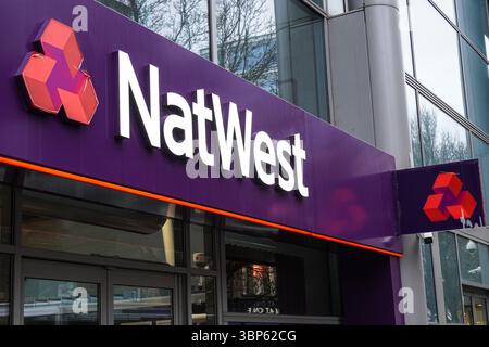 NatWest Bank Branch, Londres Angleterre Royaume-Uni Royaume-Uni Banque D'Images