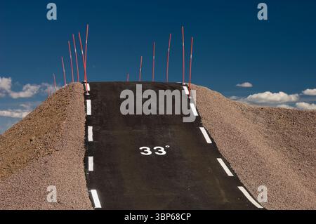 Route escarpée et étroite pour une compétition Banque D'Images