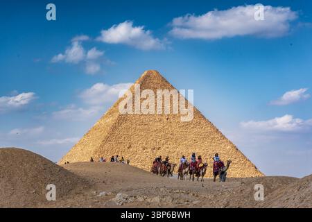 Pyramide de Khoufou ou Grande Pyramide de Gizeh Banque D'Images