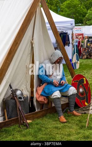 Highland Ranch, Colorado - 30 juin 2025 : Festival scandinave de la mi-été au Colorado, un événement annuel passionnant qui célèbre un scandinave unique Banque D'Images