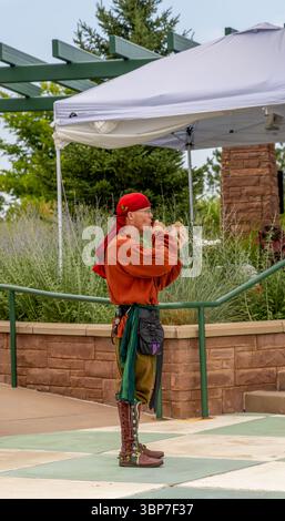 Highland Ranch, Colorado - 30 juin 2025 : Festival scandinave de la mi-été au Colorado, un événement annuel passionnant qui célèbre un scandinave unique Banque D'Images
