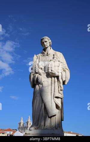 Statue de Saint Vicents de Saragosse, 1940. Alfama. Lisbonne. Portugal. Banque D'Images
