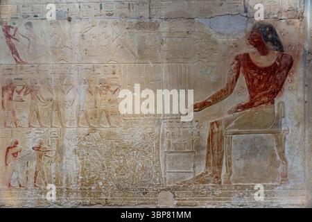 Le Mastaba d'Akhtihotep et Ptahhotep Tshefi Banque D'Images
