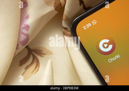 Dhaka, Bangladesh- 07 mai 2025 : l'icône de l'application Chorki est vue sur le smartphone Banque D'Images