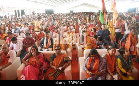 Patna, Inde. 06 juillet 2025. PATNA, INDE - 6 JUILLET : rassemblement autour de Gandhi Maidan pendant Sanatan Mahakumbh le 6 juillet 2025 à Patna, Inde. (Photo de Santosh Kumar/Hindustan Times/Sipa USA ) crédit : Sipa USA/Alamy Live News Banque D'Images