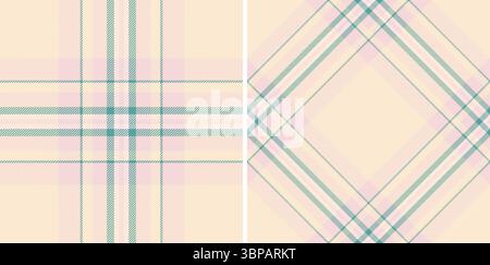 Motifs écossais pastel doux. Utilisez-le pour les arrière-plans, les textiles ou les dessins nécessitant une touche douce et classique. Polyvalent pour la marque, le Web et les projets d'impression Illustration de Vecteur