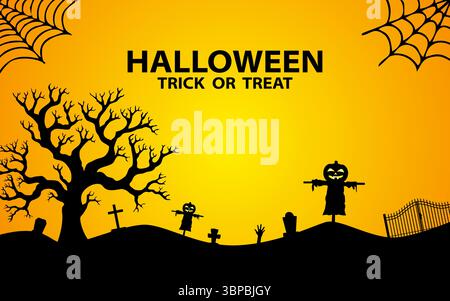 Fond d'Halloween pour papier peint de bannière d'affiche hd Illustration de Vecteur