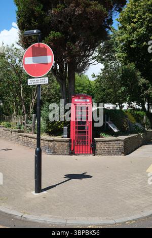 Le Clifftown Telephone Museum, l'un des plus petits musées du monde. Le musée se trouve à l'angle de Capel Terrace et Alexandra Road, Southend Banque D'Images