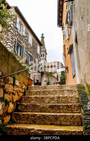 Église baroque d'Euphemia à Rovinj, Croatie. Banque D'Images