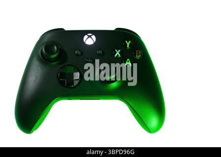 Houston, Texas, États-Unis - 7 juillet 2025 : manette sans fil Xbox de la série Microsoft Banque D'Images