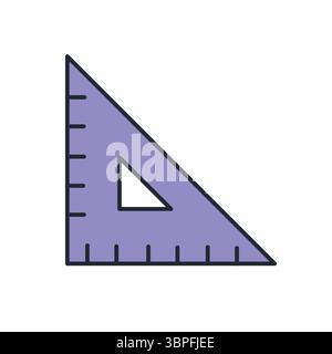 Carré violet idéal pour les conceptions liées à la géométrie, à l'éducation, au dessin ou à la précision. Illustration de Vecteur