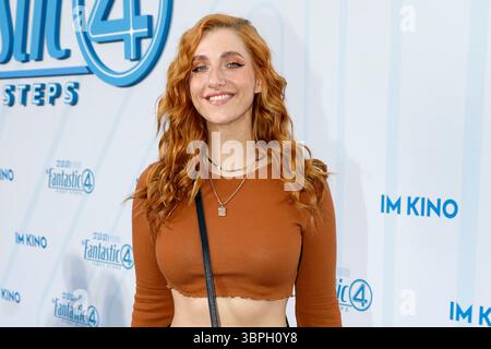 Lara Trautmann BEI der „The Fantastic four - First Steps“ film Premiere und Fan Event am 8.07.2025 im Center am Potsdamer Platz à Berlin Banque D'Images