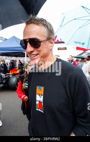 Silverstone, : F1 Grand Prix de Grande-Bretagne 2025 le 6 juillet 2025, (photo de Juergen Tap), Tony Hawk (skateur) Banque D'Images