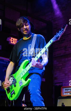 Midwest punk, pop et metal groupes jouant de la musique live Banque D'Images