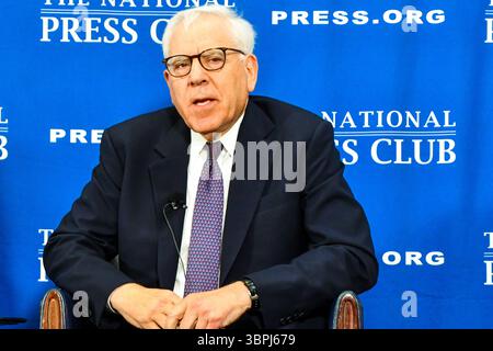 David Rubenstein, intervenant au National Press Club, 8 juillet 2025 Banque D'Images